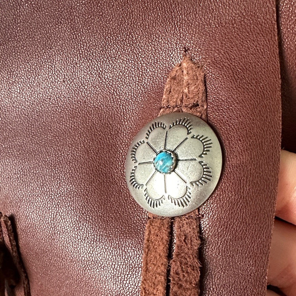 RARE Vintage Ralph Lauren Leather Vest with Concho Details - Size M - Picture 4 of 8